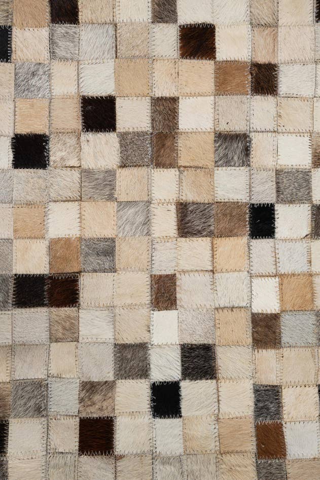 Detail image of 3' 8 x 5' 6 Cowhide Leather Rug