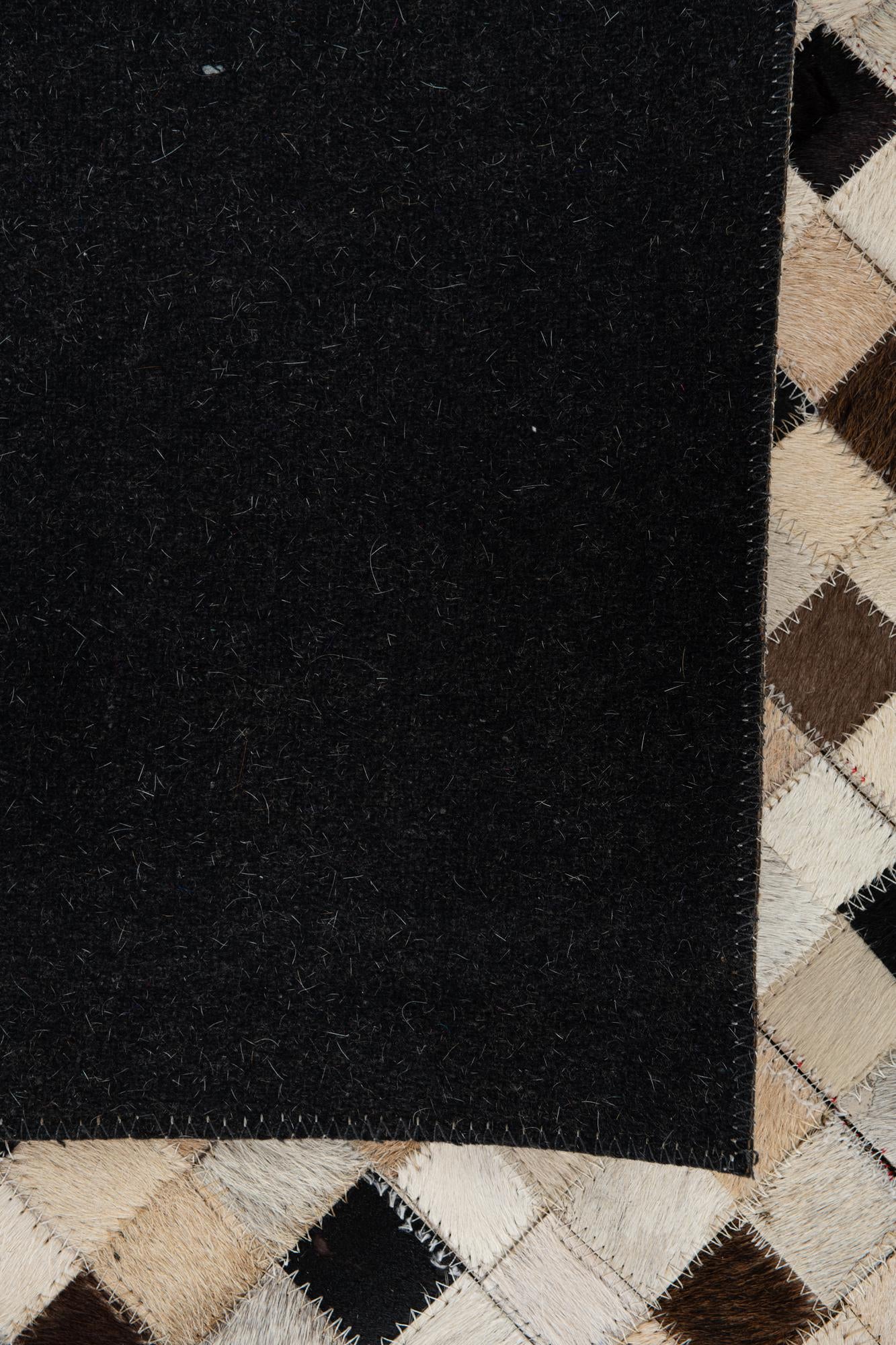 3' 8 x 5' 6 Cowhide Leather Rug