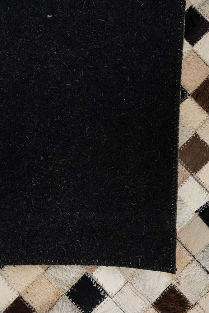 3' 8 x 5' 6 Cowhide Leather Rug