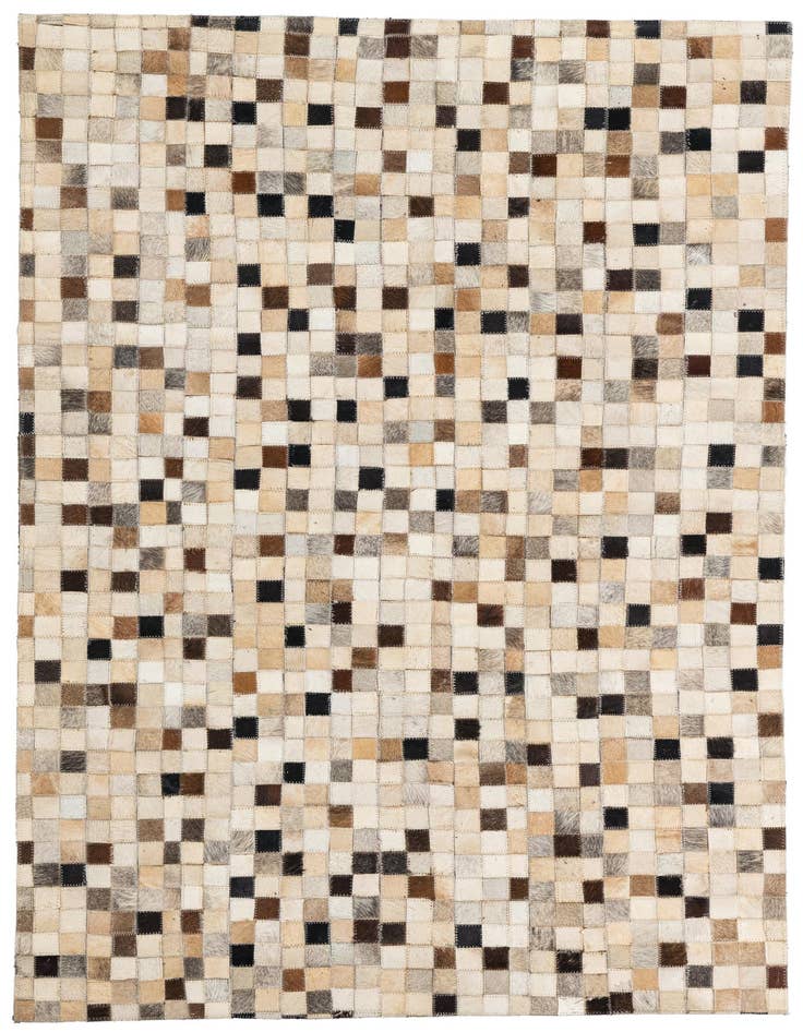 Detail image of 3' 8 x 5' 6 Cowhide Leather Rug