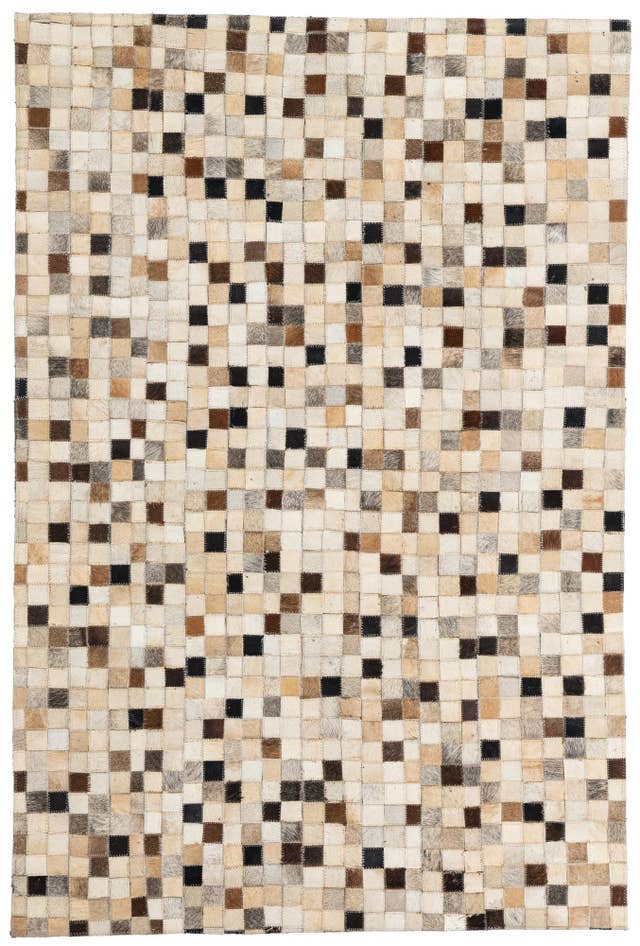 Detail image of 3' 8 x 5' 6 Cowhide Leather Rug