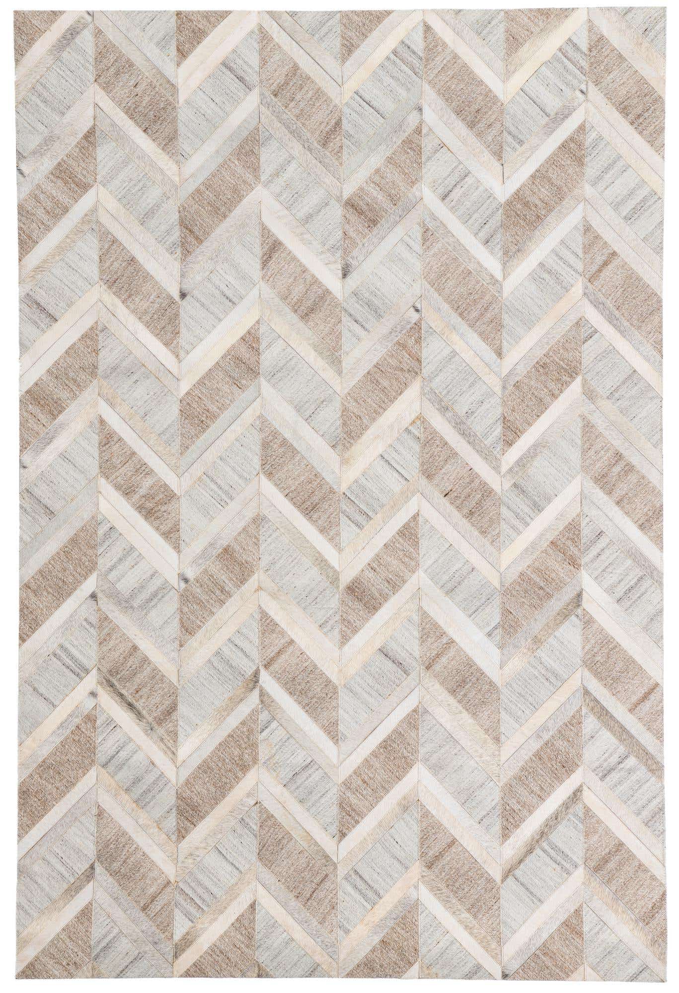 4' 1 x 6' 1 Cowhide Leather Rug