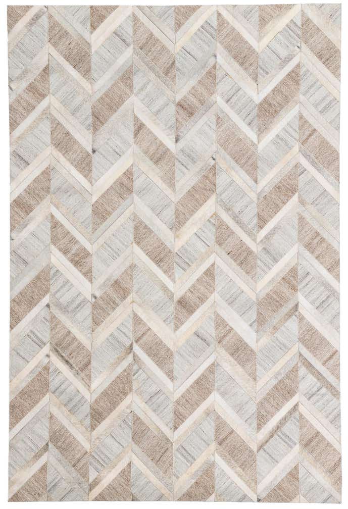 4' 1 x 6' 1 Cowhide Leather Rug