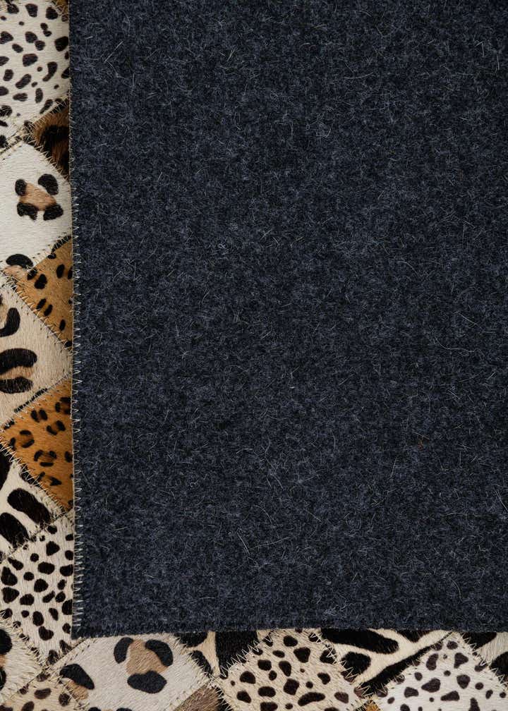 5' 1 x 8' Cowhide Leather Rug