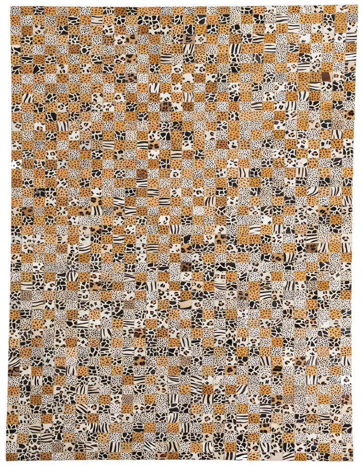 Detail image of 5' 1 x 8' Cowhide Leather Rug