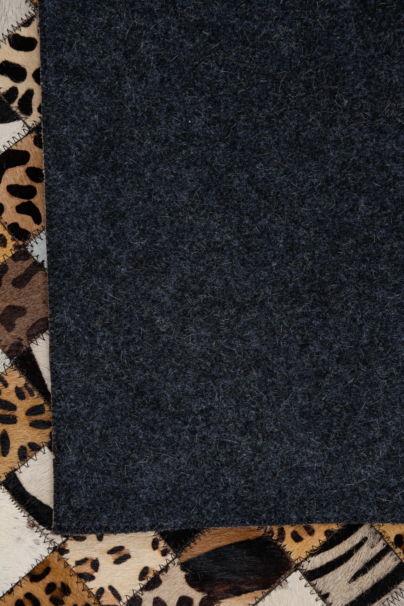 5' 1 x 8' 1 Cowhide Leather Rug