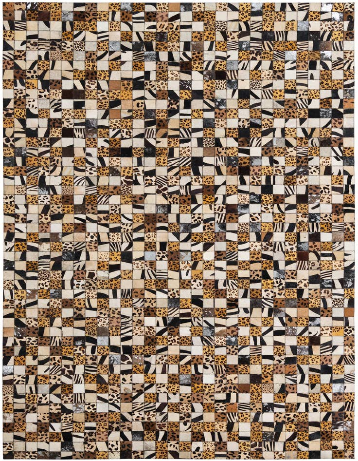 Detail image of 5' 1 x 8' 1 Cowhide Leather Rug