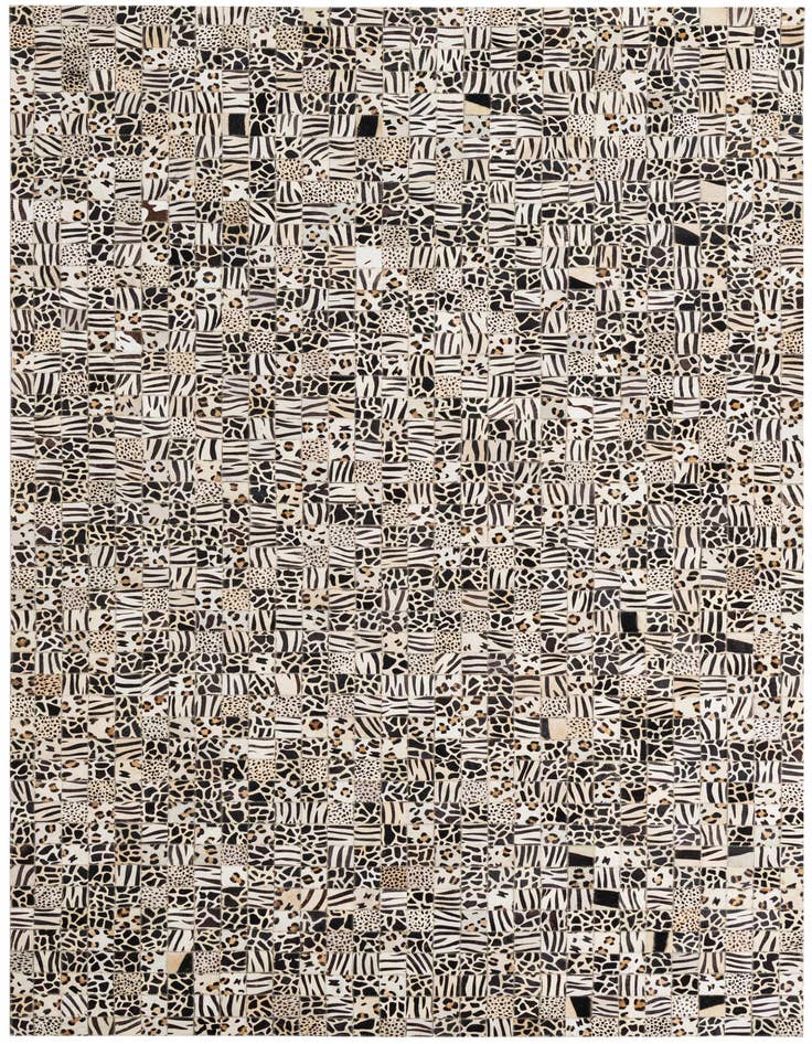 Detail image of 5' 1 x 8' Cowhide Leather Rug