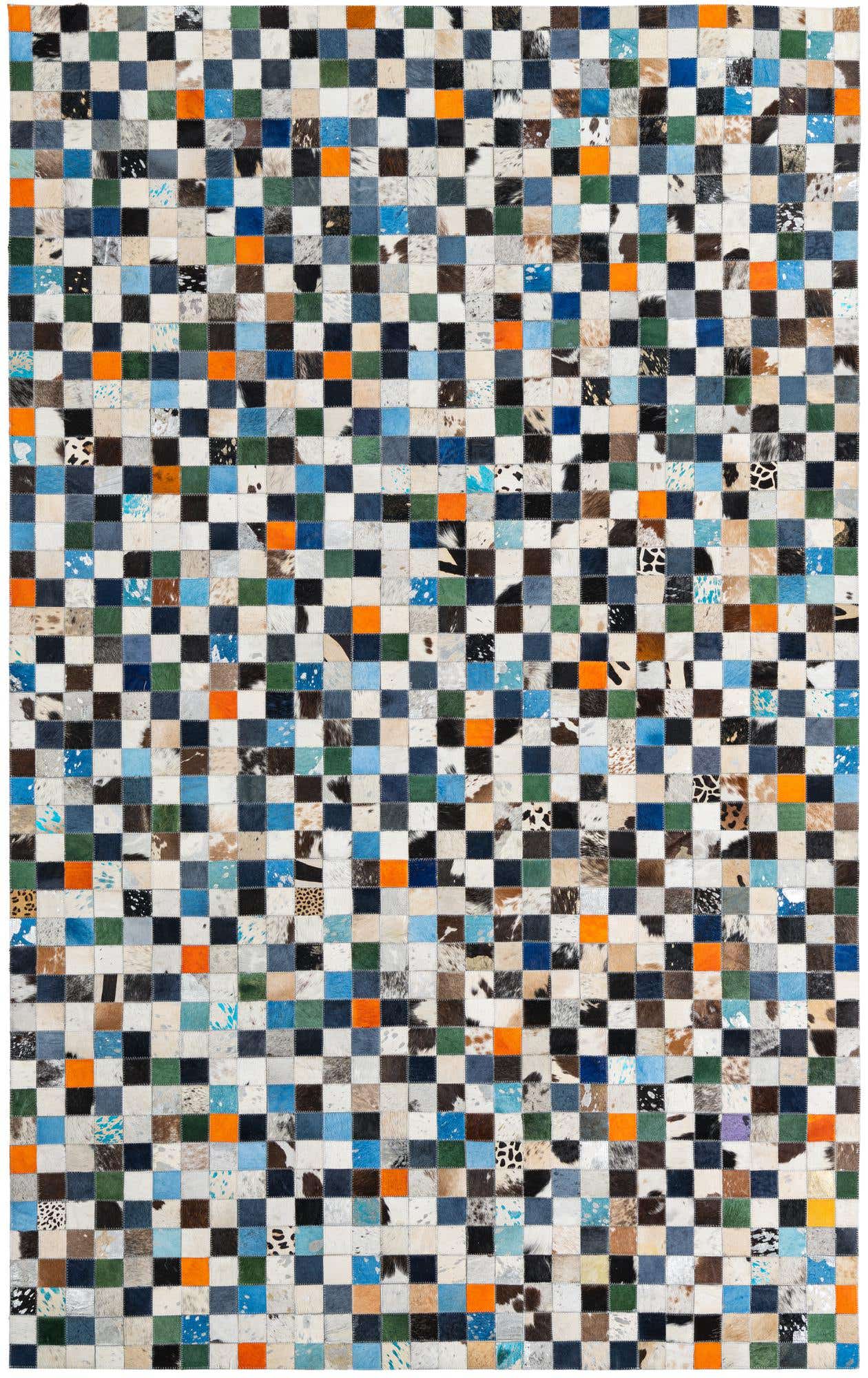 5' x 8' Cowhide Leather Rug