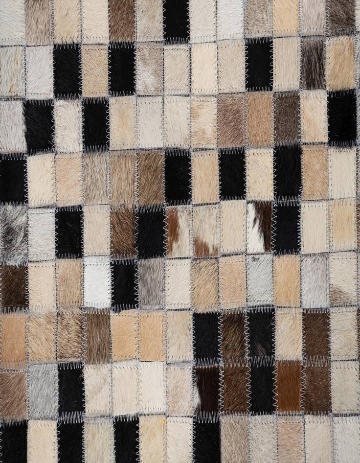 Detail image of 5' 1 x 7' 10 Cowhide Leather Rug