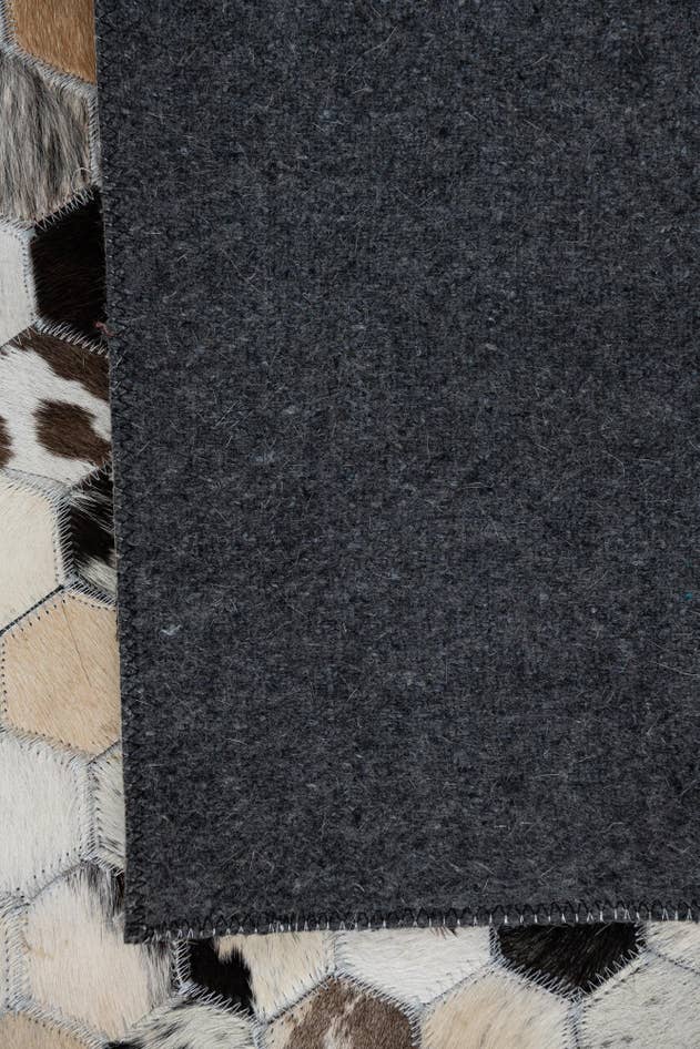 Detail image of 5' 1 x 8' 2 Cowhide Leather Rug