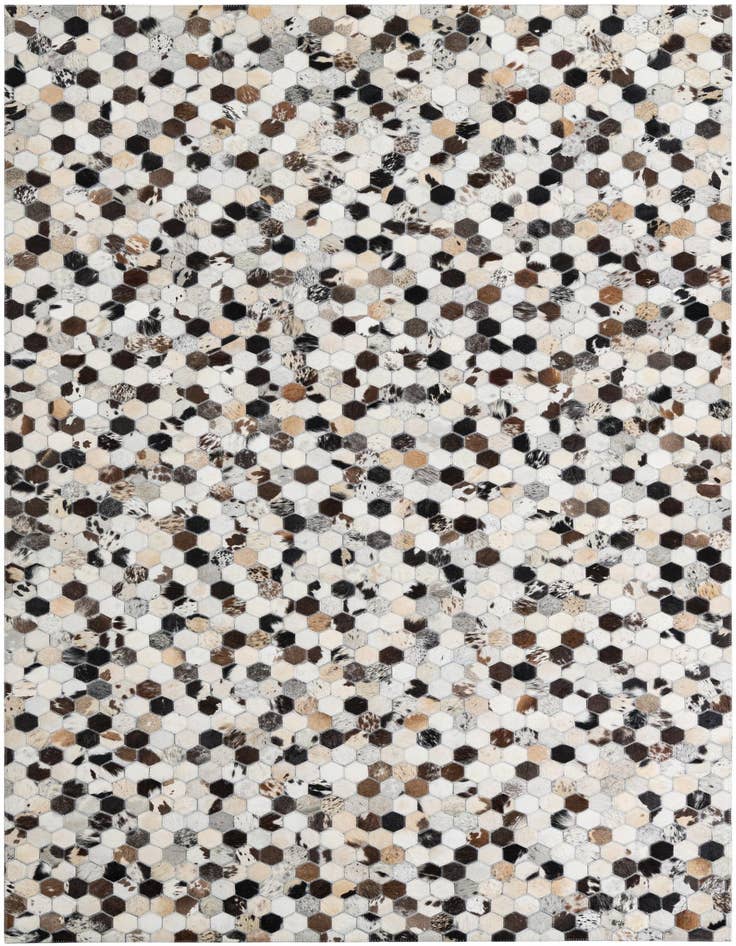 Detail image of 5' 1 x 8' 2 Cowhide Leather Rug