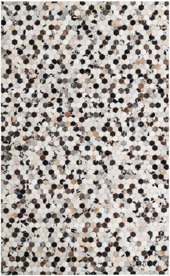 Detail image of 5' 1 x 8' 2 Cowhide Leather Rug
