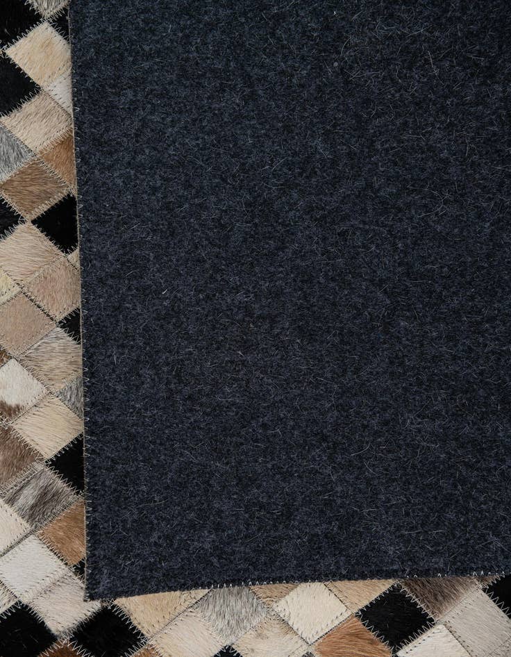 Detail image of 5' 1 x 8' Cowhide Leather Rug