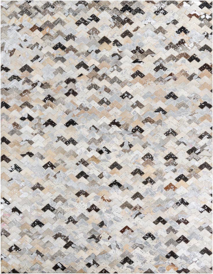 Detail image of 5' x 7' 10 Cowhide Leather Rug