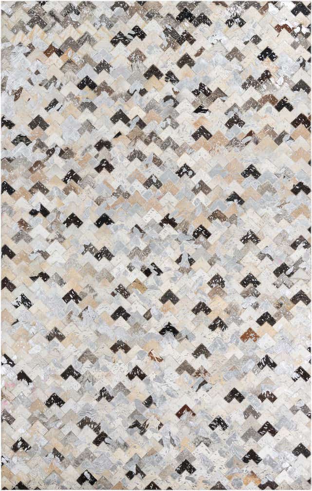 5' x 7' 10 Cowhide Leather Rug