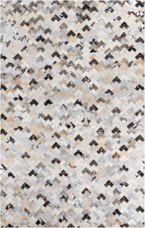 Detail image of 5' x 7' 10 Cowhide Leather Rug