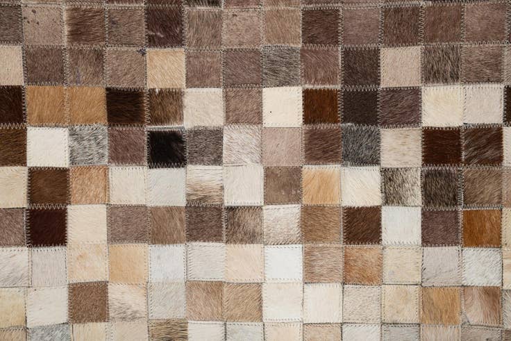 Detail image of 5' x 8' Cowhide Leather Rug