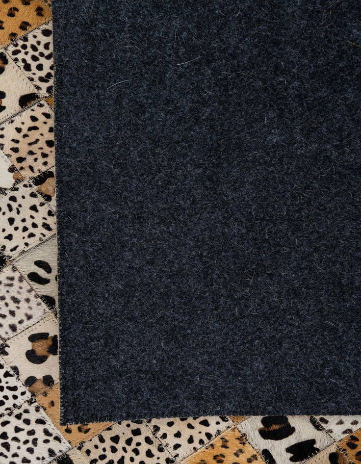 Detail image of 5' 1 x 8' Cowhide Leather Rug