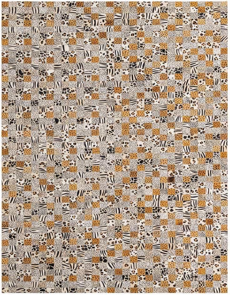 Detail image of 5' 1 x 8' Cowhide Leather Rug