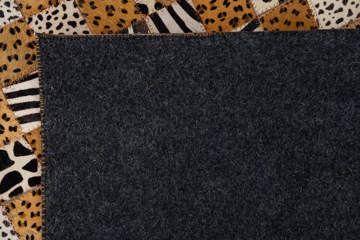 Detail image of 5' 1 x 8' Cowhide Leather Rug