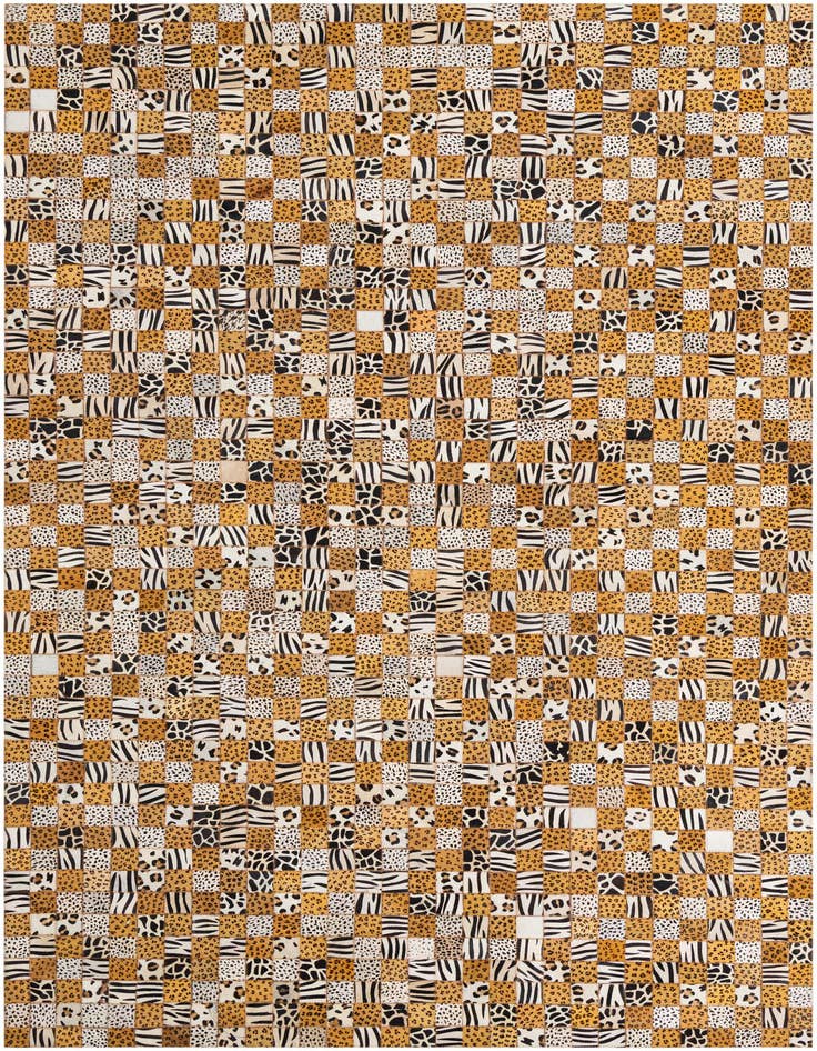 Detail image of 5' 1 x 8' Cowhide Leather Rug
