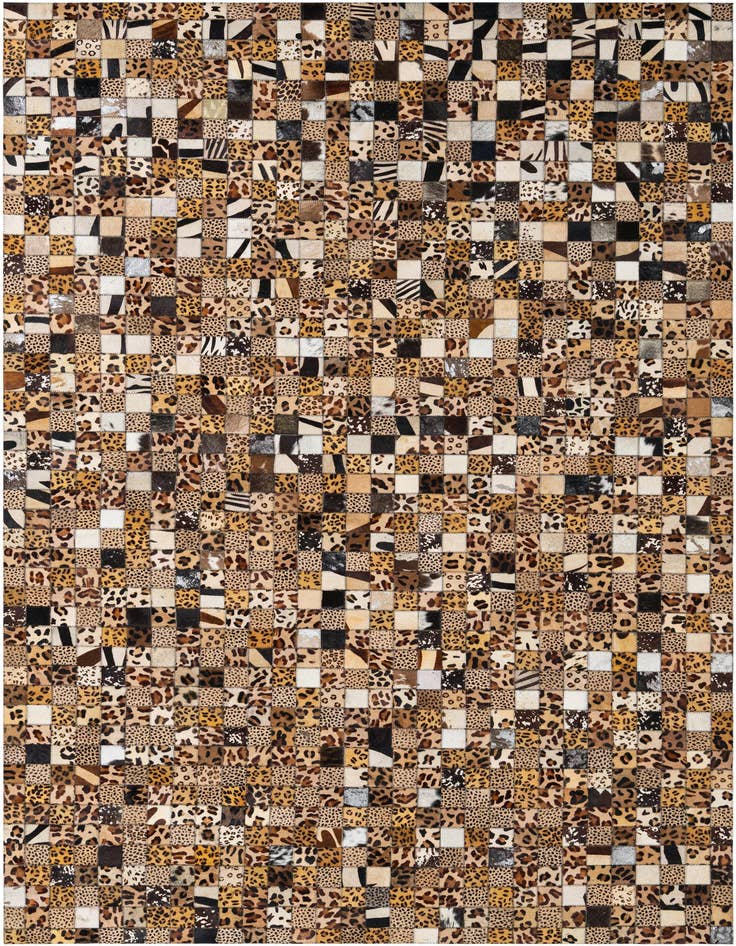 Detail image of 5' 1 x 8' Cowhide Leather Rug