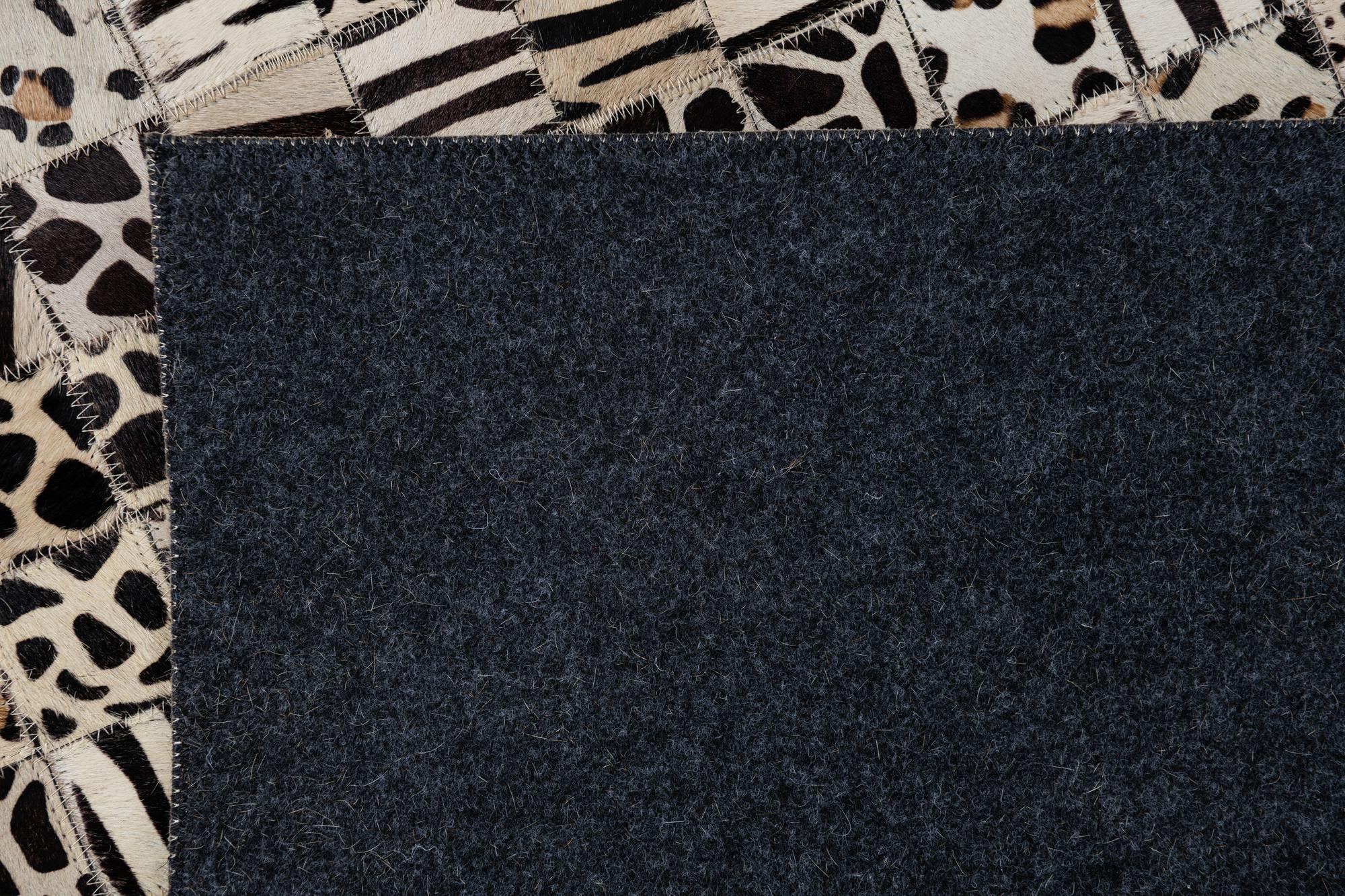 5' 1 x 8' Cowhide Leather Rug