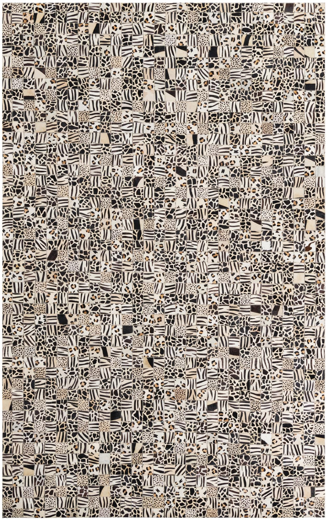 5' 1 x 8' Cowhide Leather Rug