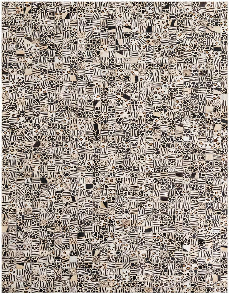 Detail image of 5' 1 x 8' Cowhide Leather Rug
