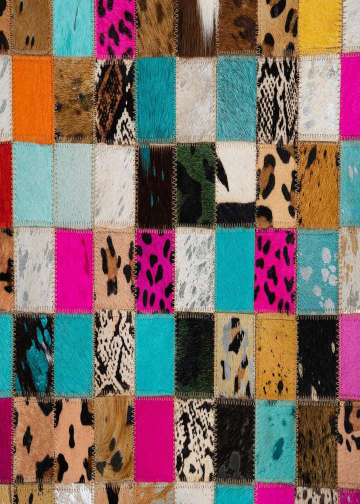 5' x 8' Cowhide Leather Rug