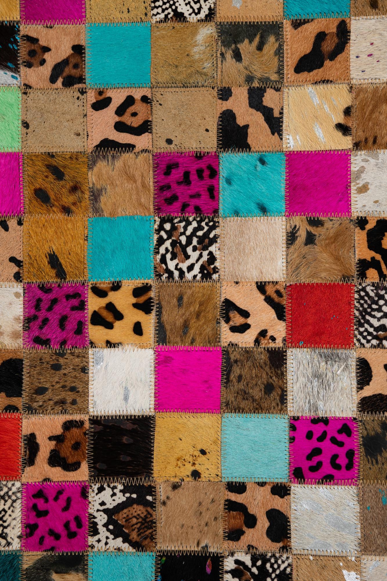 5' x 8' Cowhide Leather Rug