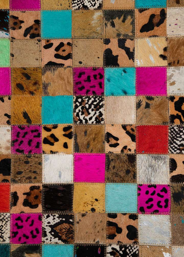 5' x 8' Cowhide Leather Rug