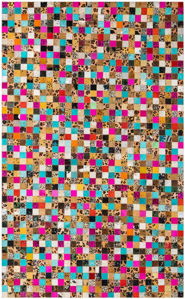 5' x 8' Cowhide Leather Rug