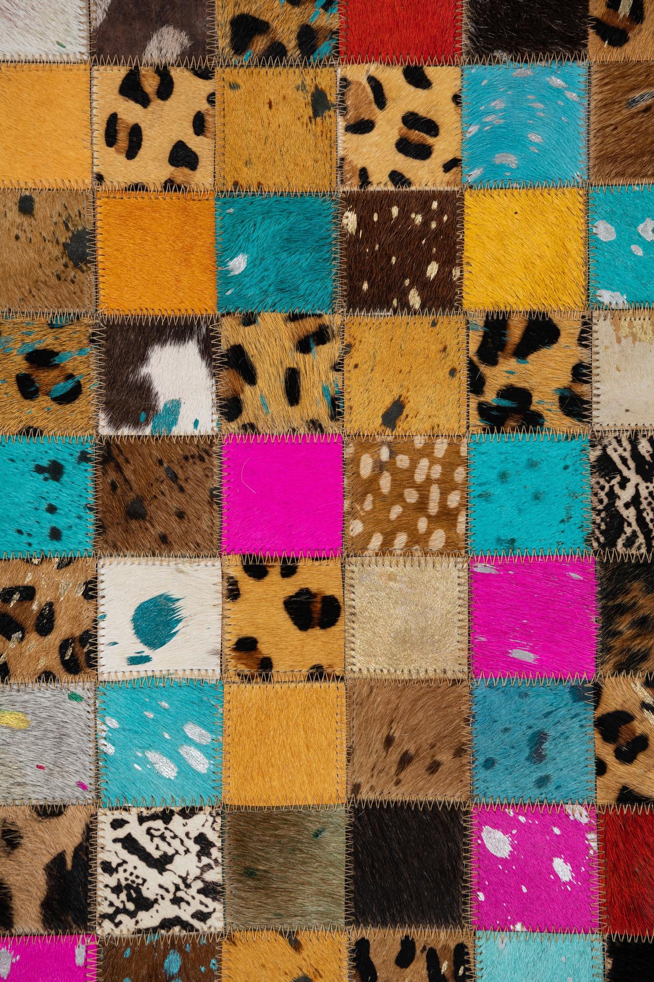 5' x 8' Cowhide Leather Rug