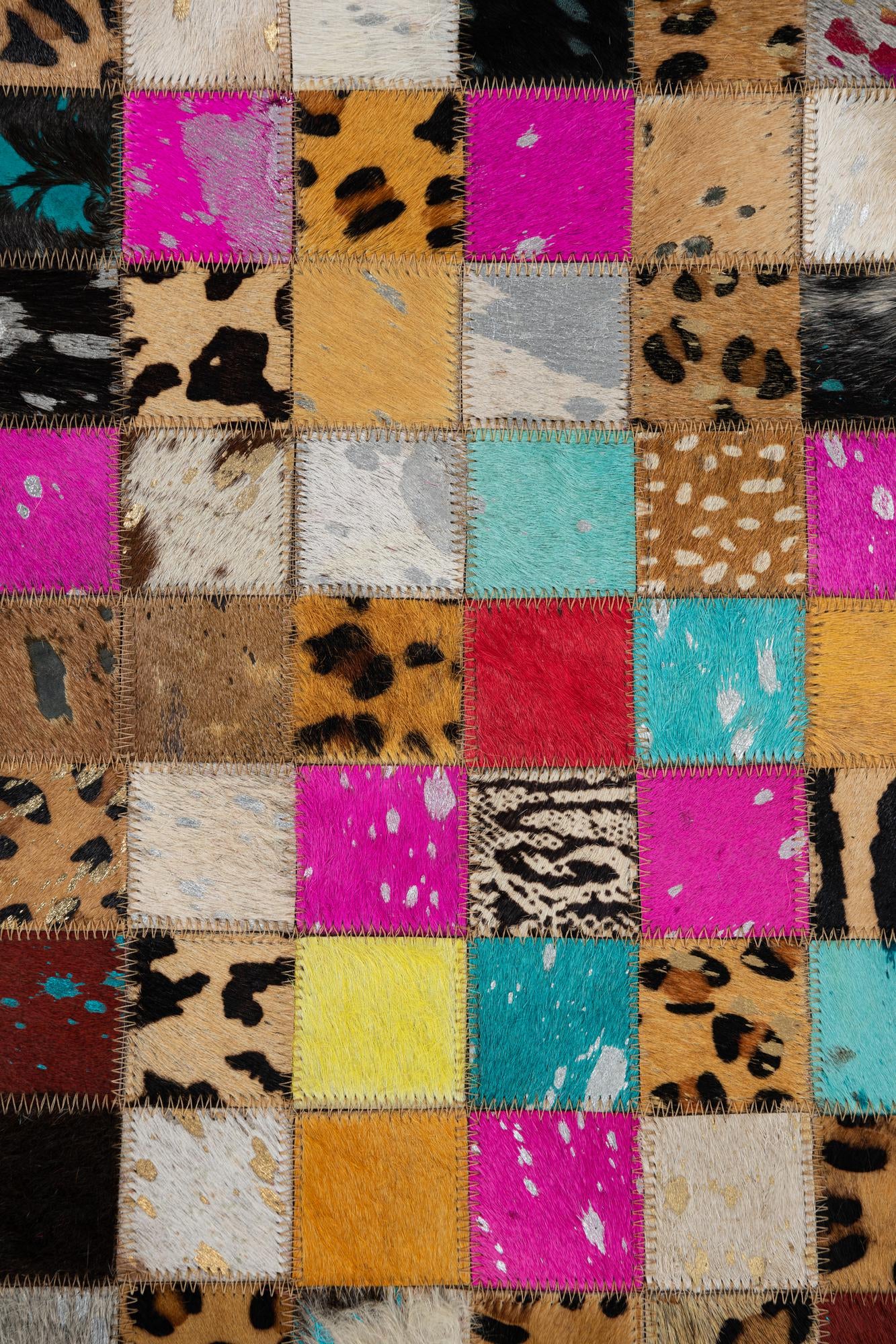 5' x 8' Cowhide Leather Rug