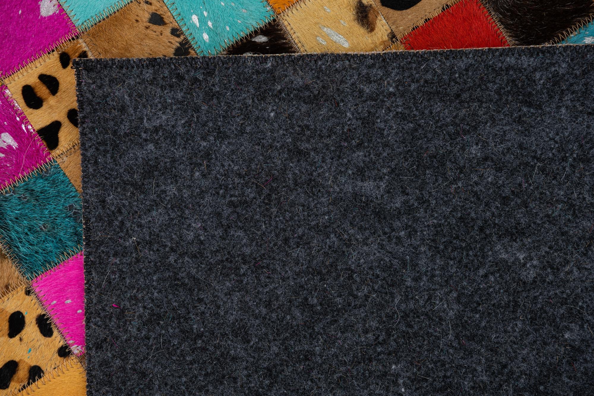 5' x 8' Cowhide Leather Rug