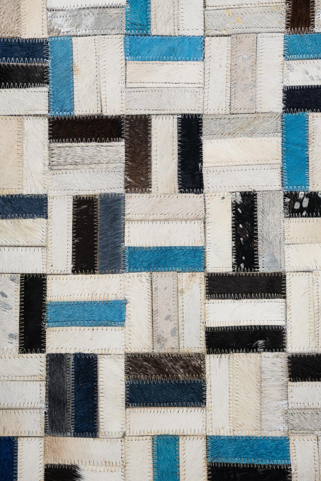 5' x 8' Cowhide Leather Rug