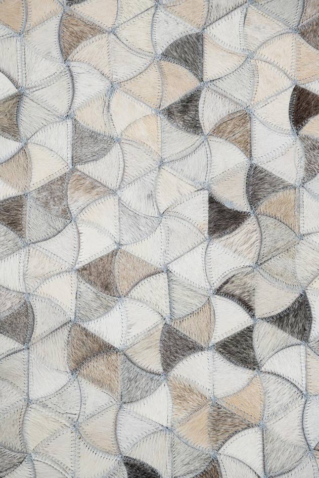 Detail image of 5' 1 x 7' 10 Cowhide Leather Rug