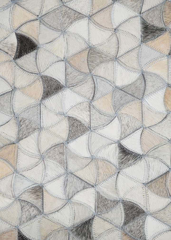 5' 1 x 7' 10 Cowhide Leather Rug