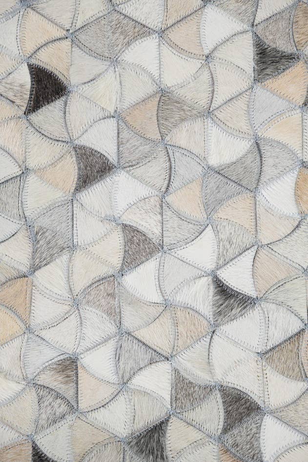 Detail image of 5' 1 x 7' 10 Cowhide Leather Rug