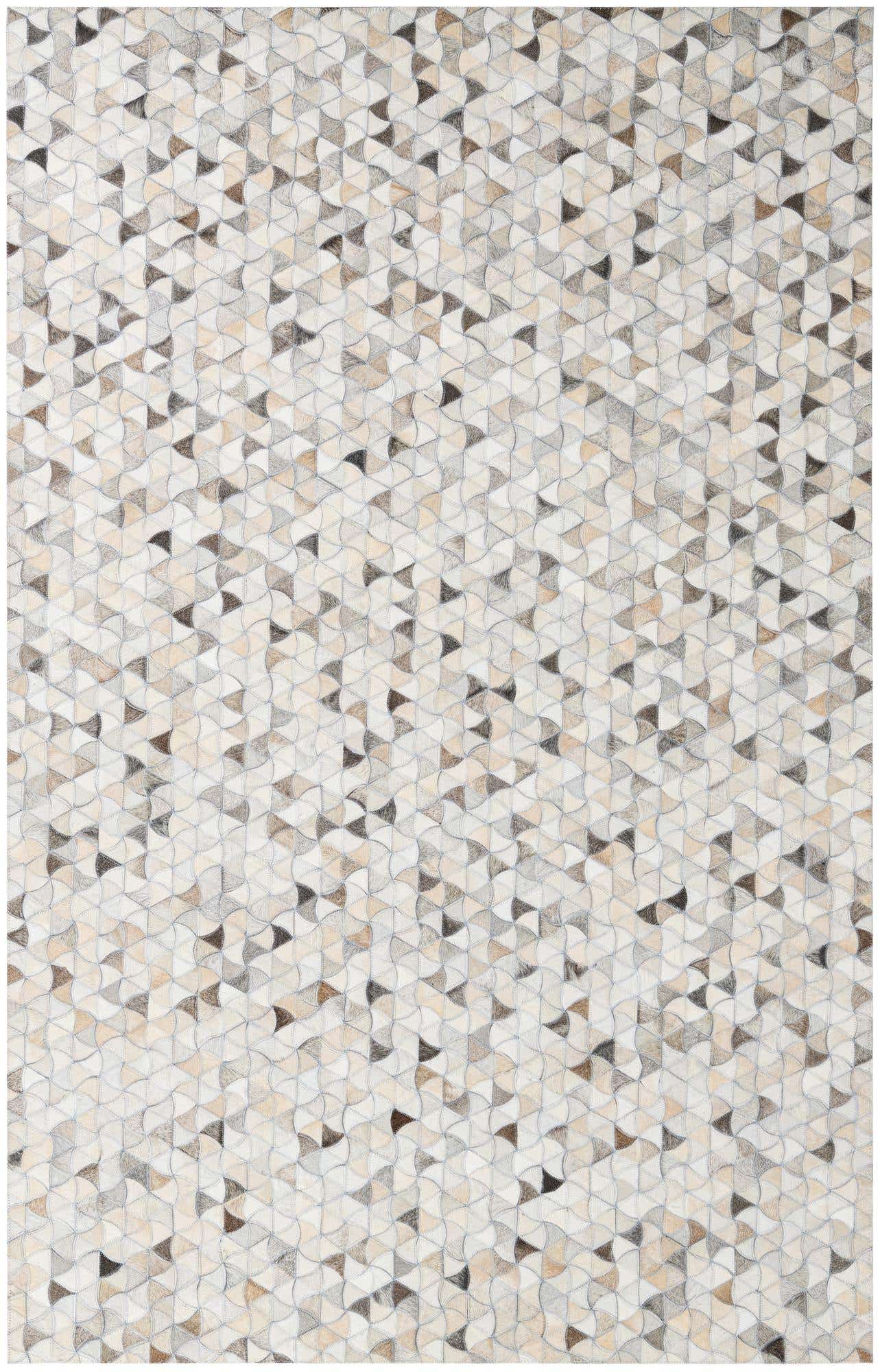 5' 1 x 7' 10 Cowhide Leather Rug