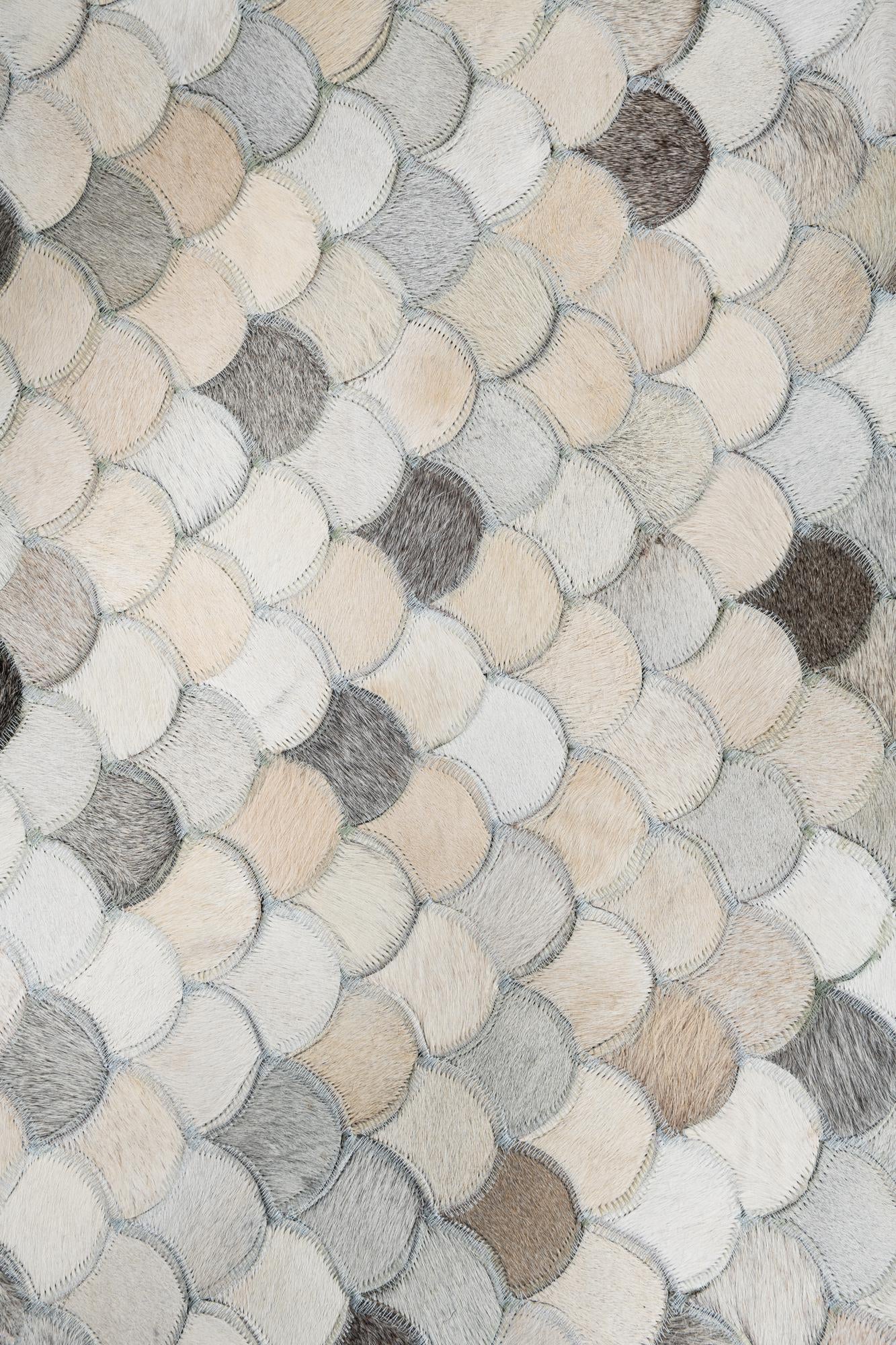 5' 1 x 8' Cowhide Leather Rug