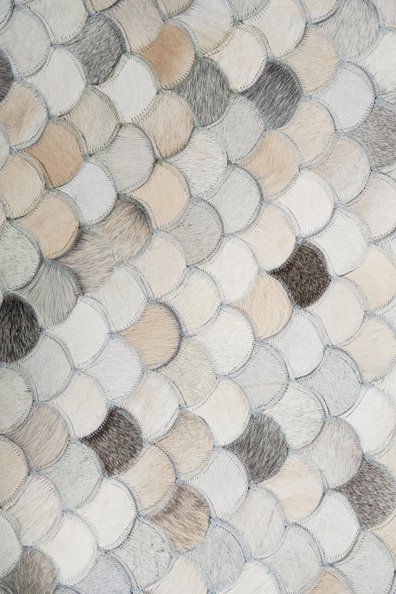 5' 1 x 8' Cowhide Leather Rug