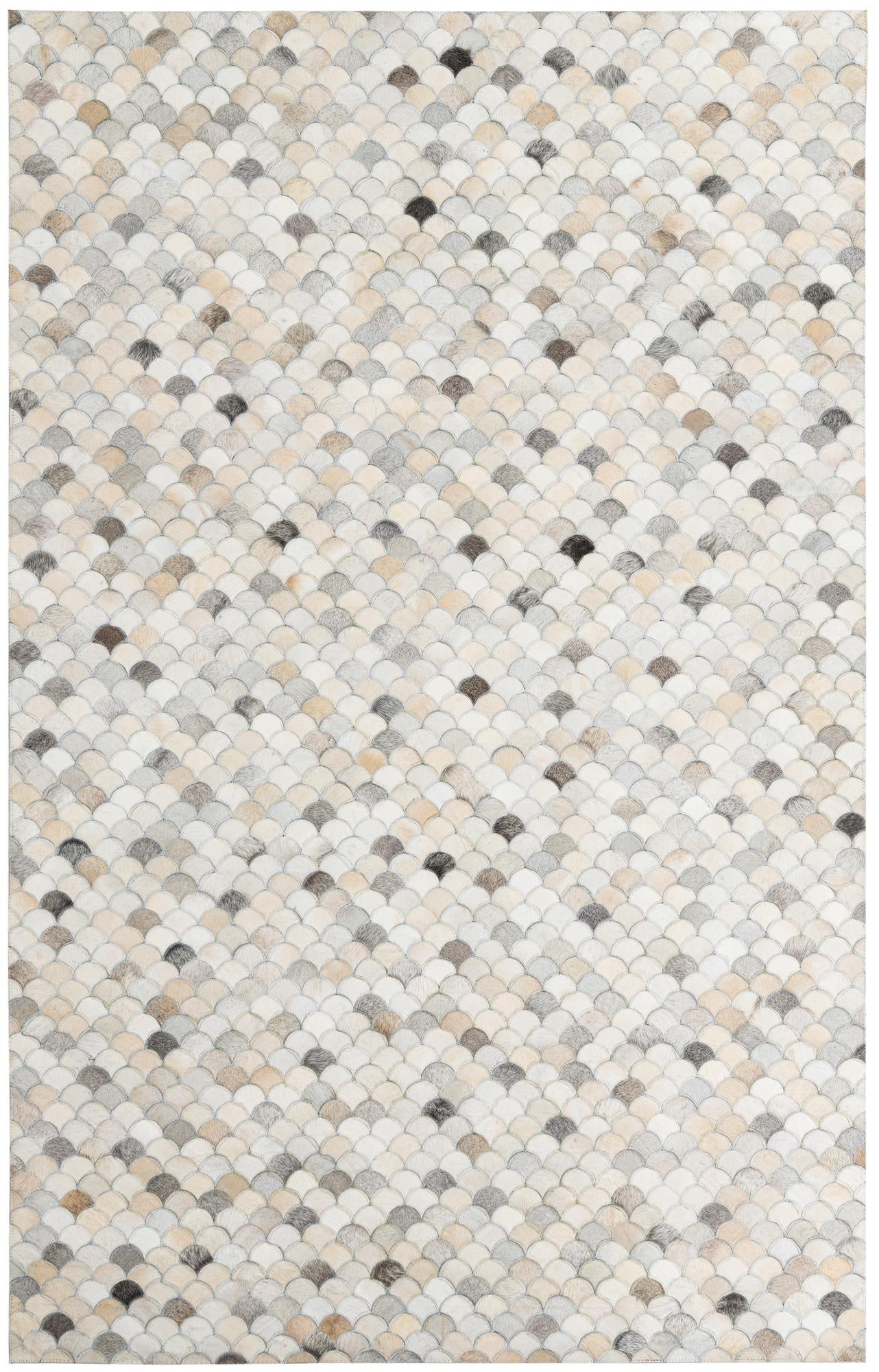5' 1 x 8' Cowhide Leather Rug