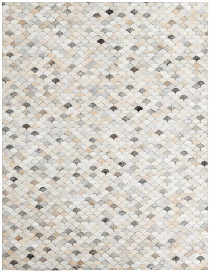 Detail image of 5' 1 x 8' Cowhide Leather Rug