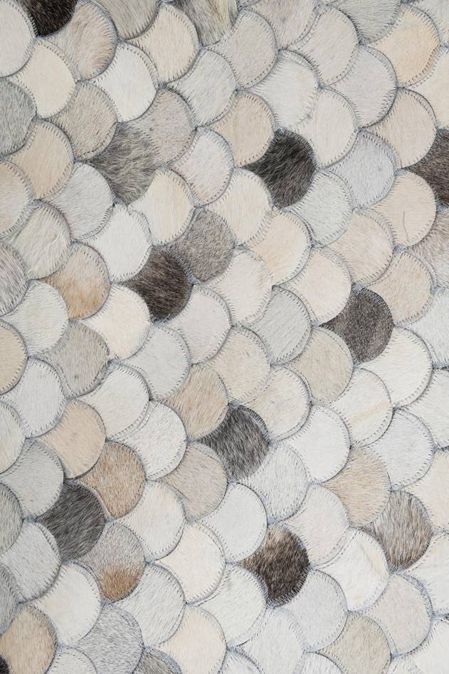 Detail image of 5' 2 x 8' 1 Cowhide Leather Rug
