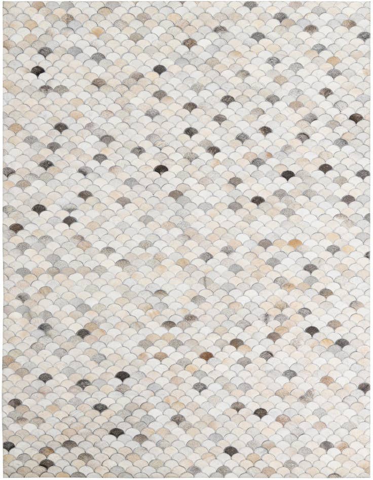 Detail image of 5' 2 x 8' 1 Cowhide Leather Rug