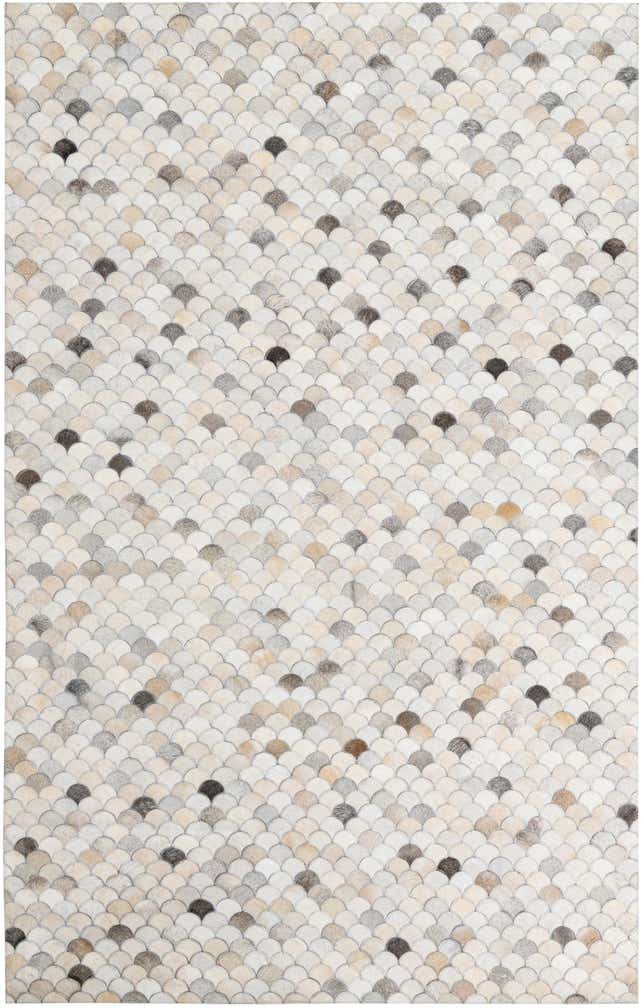 5' 2 x 8' 1 Cowhide Leather Rug