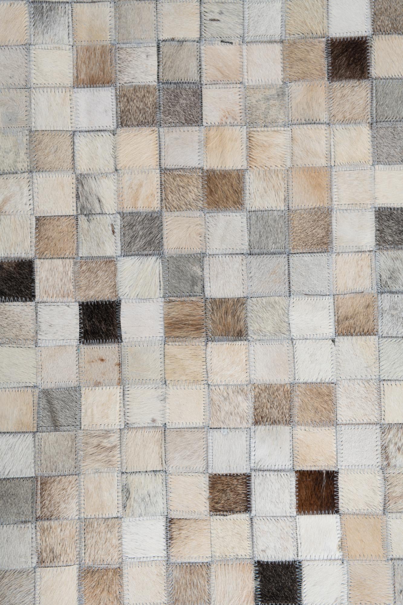 5' x 8' Cowhide Leather Rug